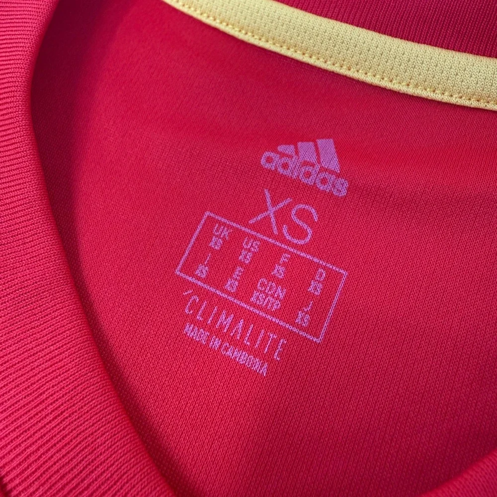 Adidas Spain National Team Soccer Jersey Red Yellow Mens XS Climalite